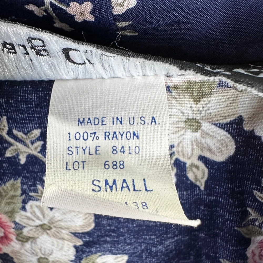VTG Craig Clothing Womens S Navy Blue Floral Blazer‎ Cottage Feminine Dopamine